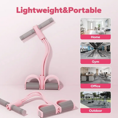 QIAWI 21 Fitness Resistance Bands-4 Tube Pedal Ankle Puller