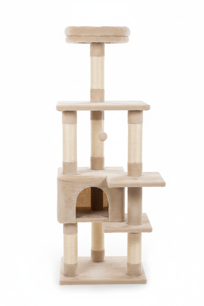 Cat tower full product white background