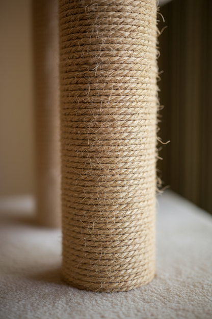 Sisal rope scratching post close-up